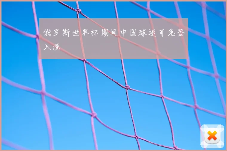 俄罗斯世界杯期间中国球迷可免签入境